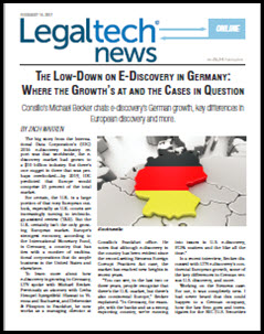 Legaltech News, Front Page, Screenshot